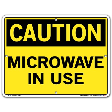 Vestil Aluminum Sign, 9-1/2" H, 12-1/2" W, Aluminum, Rectangle, SI-C-21-B-AL-040 SI-C-21-B-AL-040